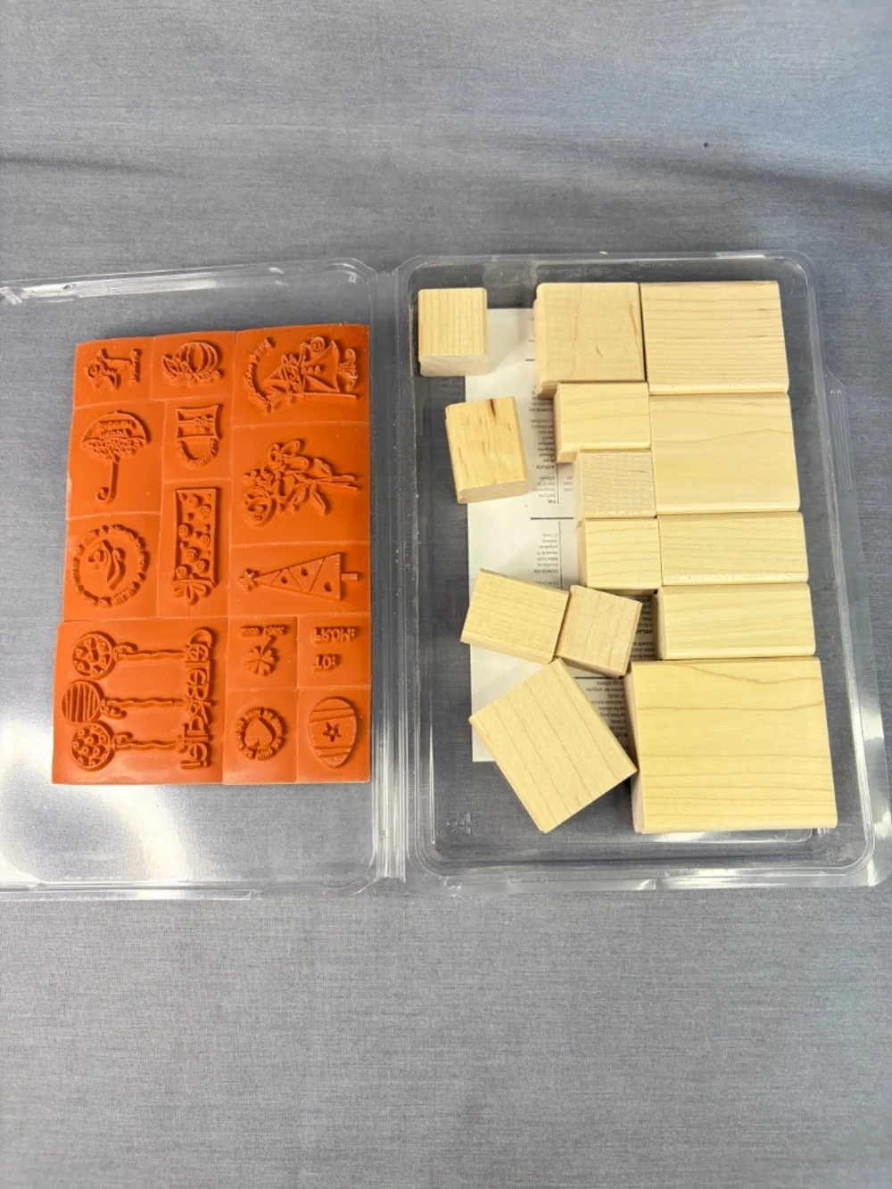 NEW Stampin' Up Tag Time (2004) Set of 14 Wood Mounted Rubber Stamps Retired